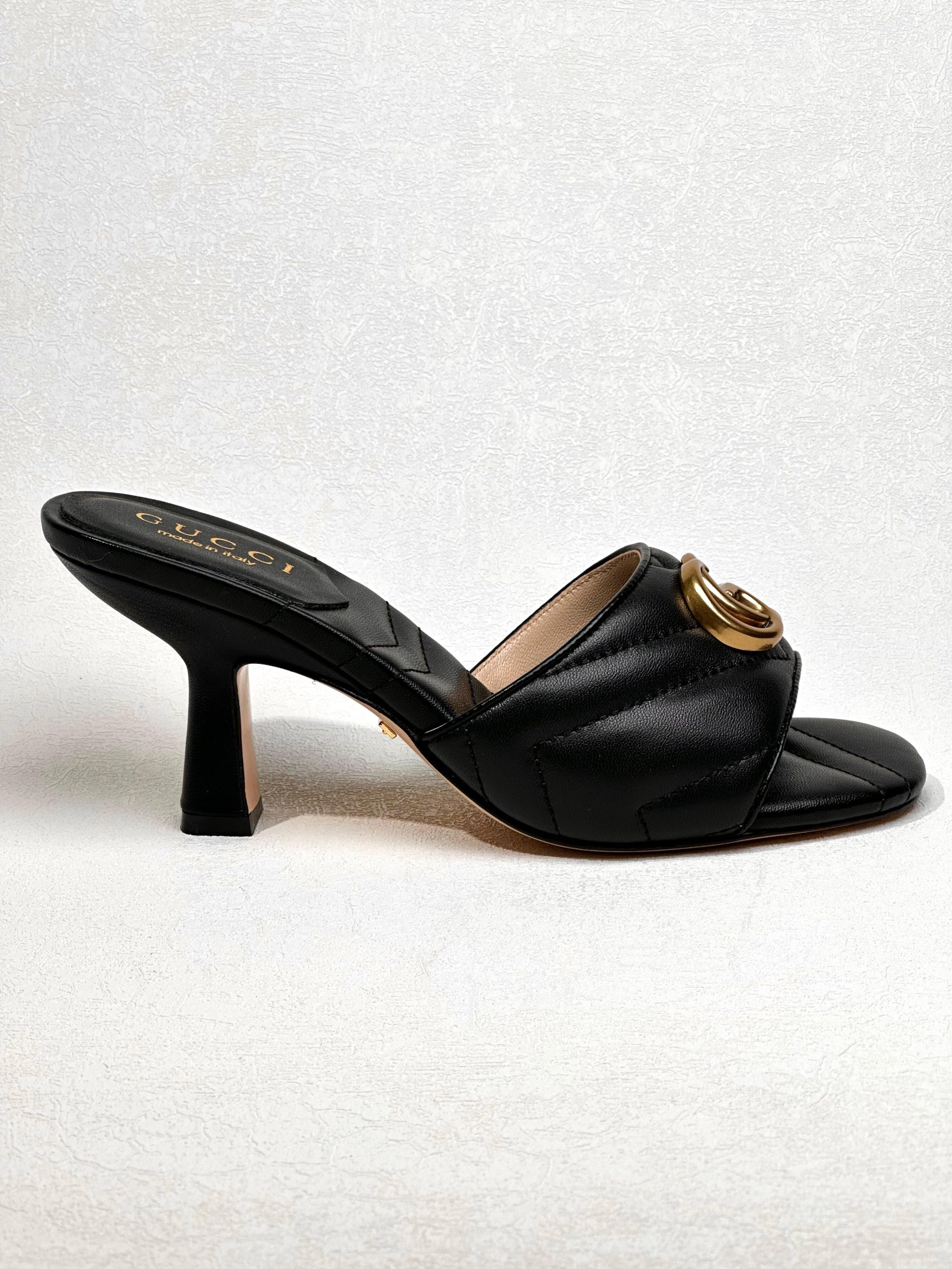 Gucci Double G Leather Sandals