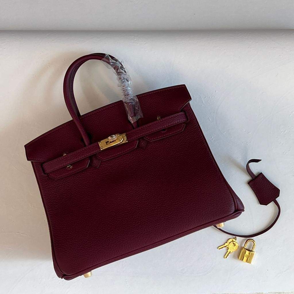 Hermes Birkin 25 Leather Handbag