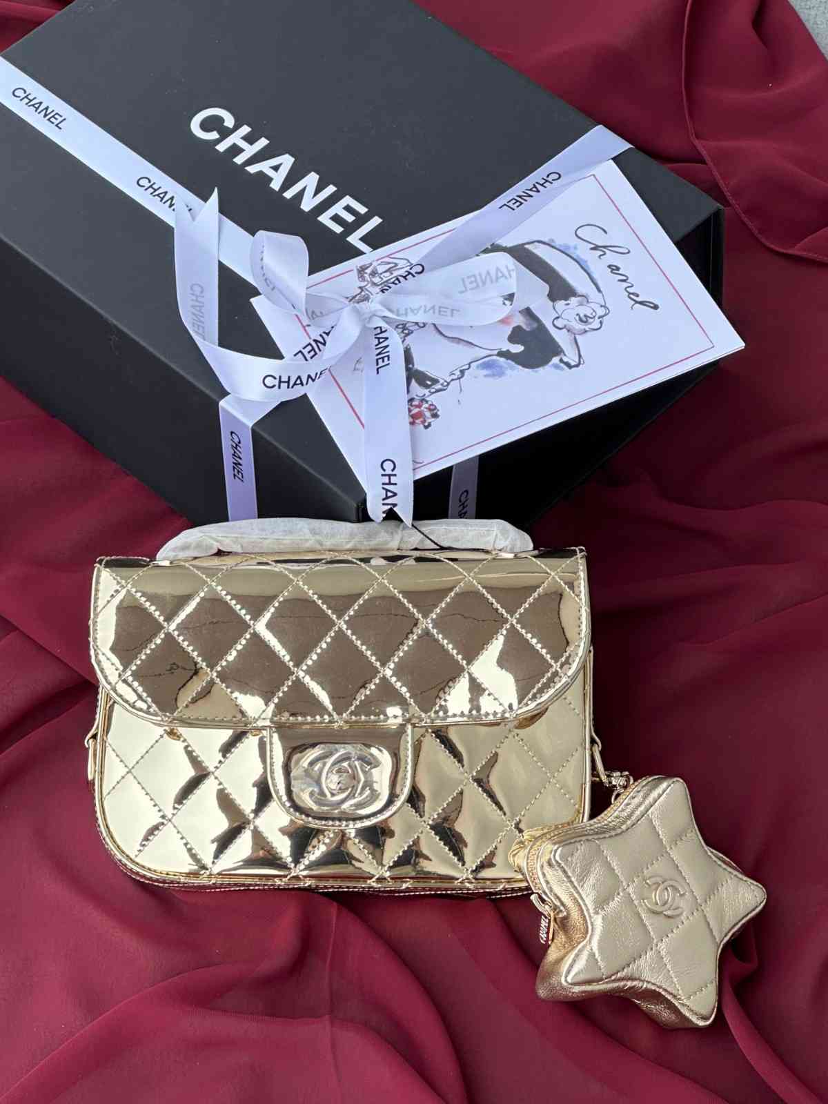 chanel star coin purse