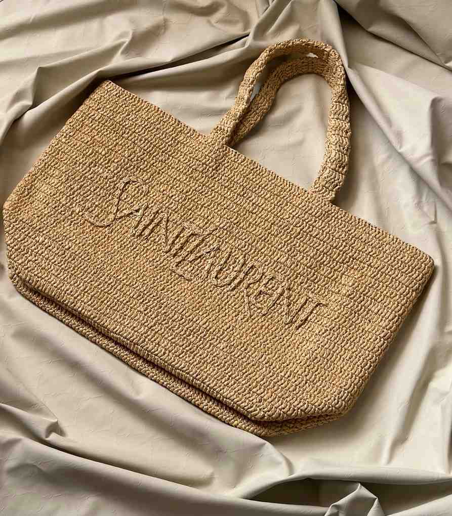 ysl raffia tote