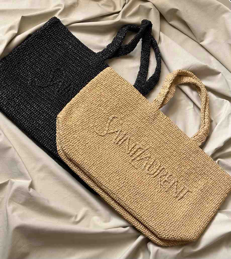 ysl raffia tote