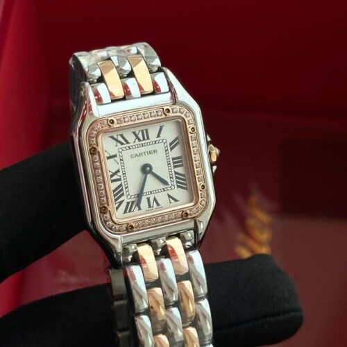 cartier panthere watch with diamonds