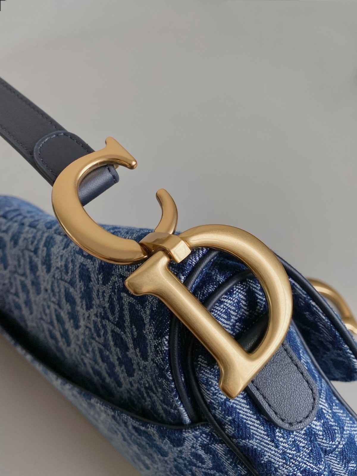 dior denim saddle bag