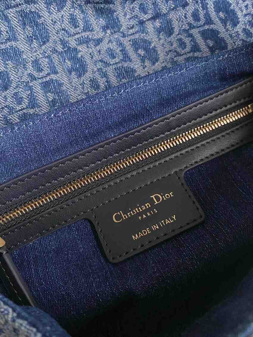 dior denim saddle bag