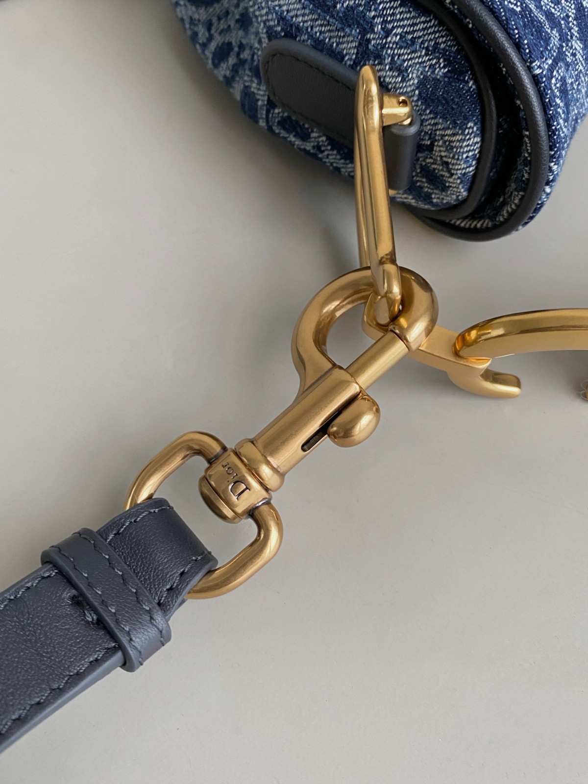 dior denim saddle bag