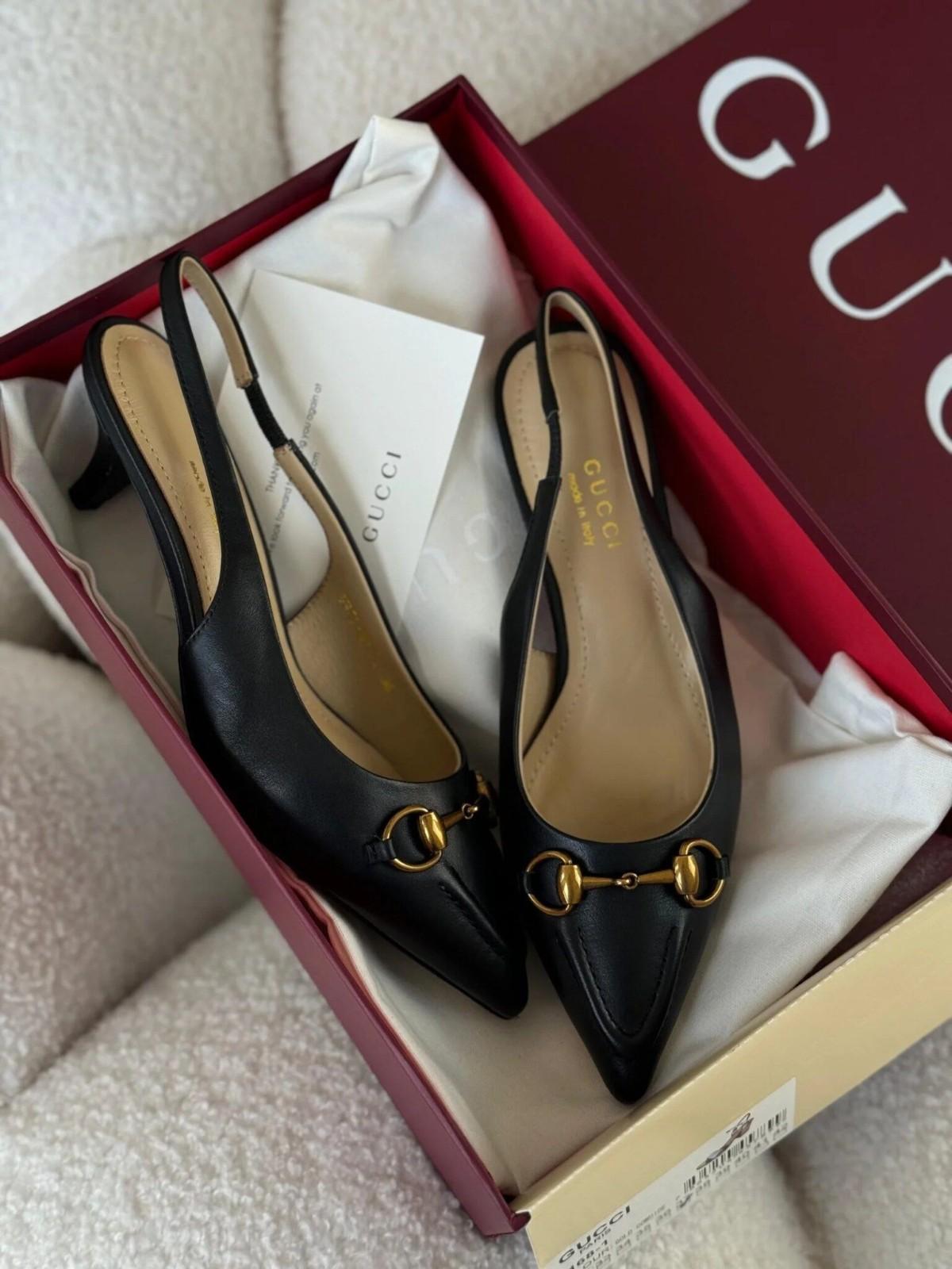 gucci horsebit slingback shoes