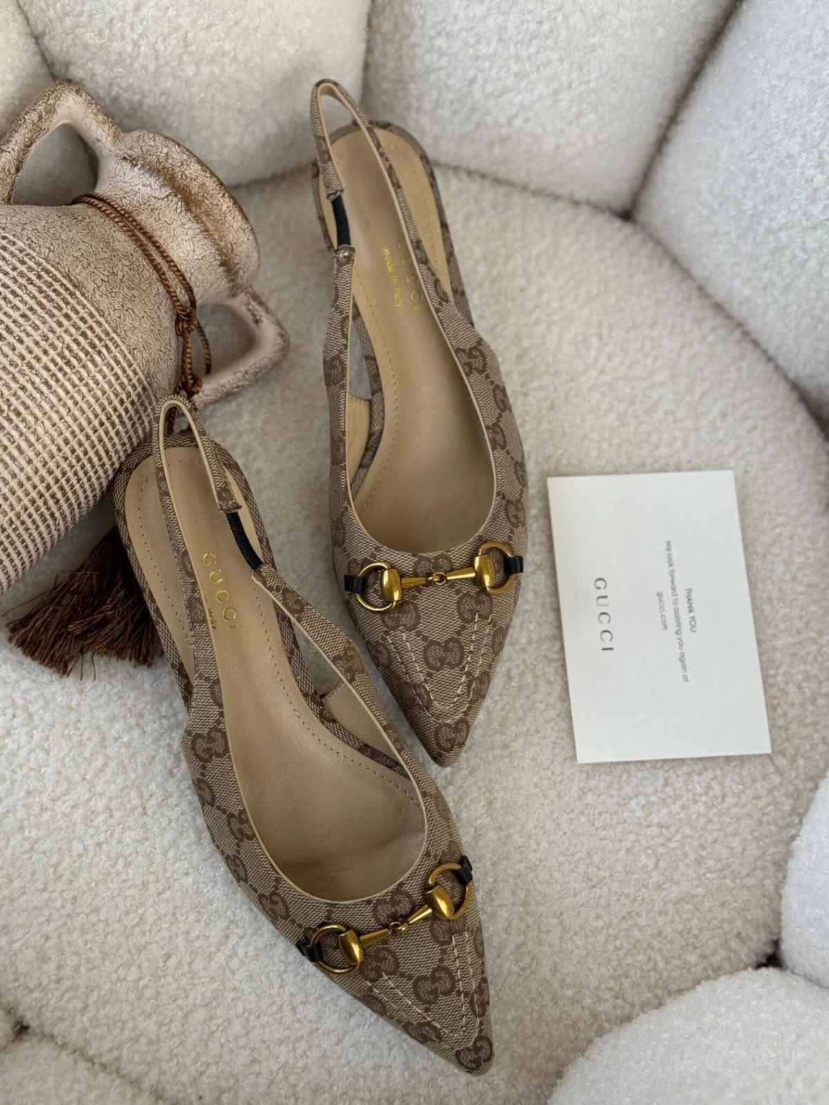 gucci horsebit slingback shoes