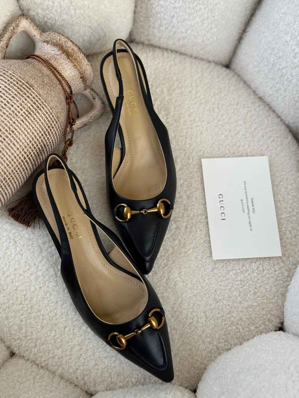 gucci horsebit slingback shoes