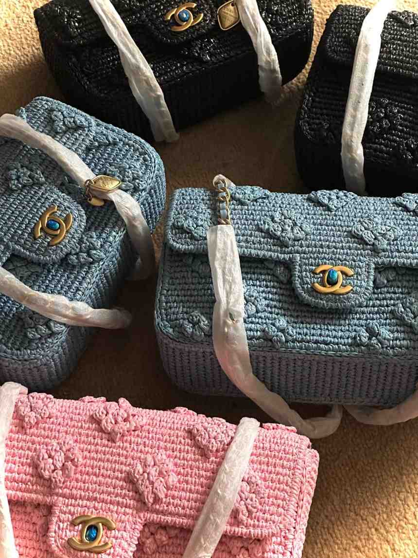 chanel 24p raffia bag
