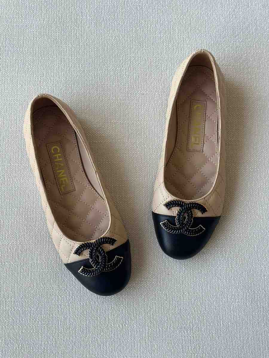chanel quilted ballet flats