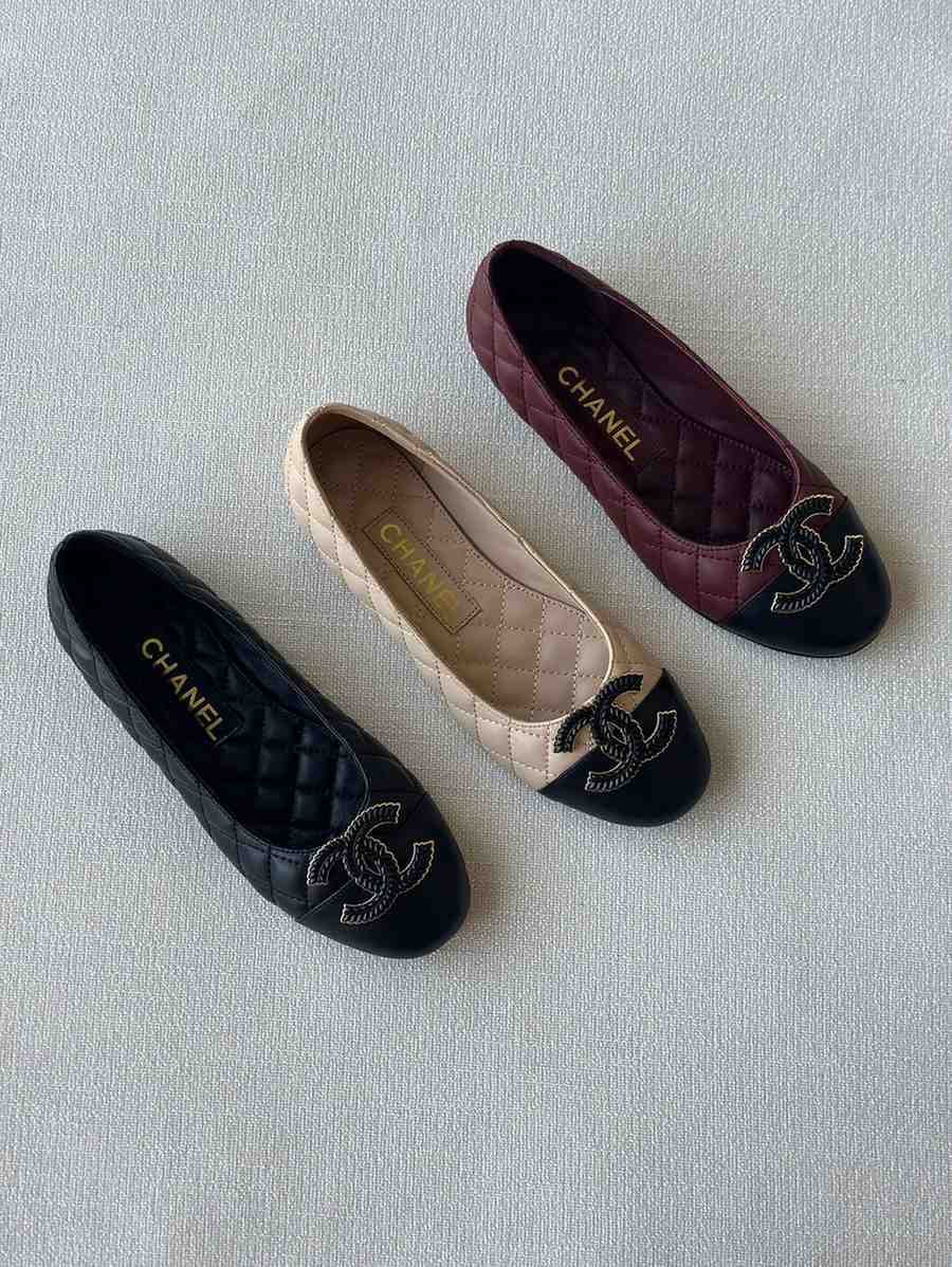 chanel quilted ballet flats