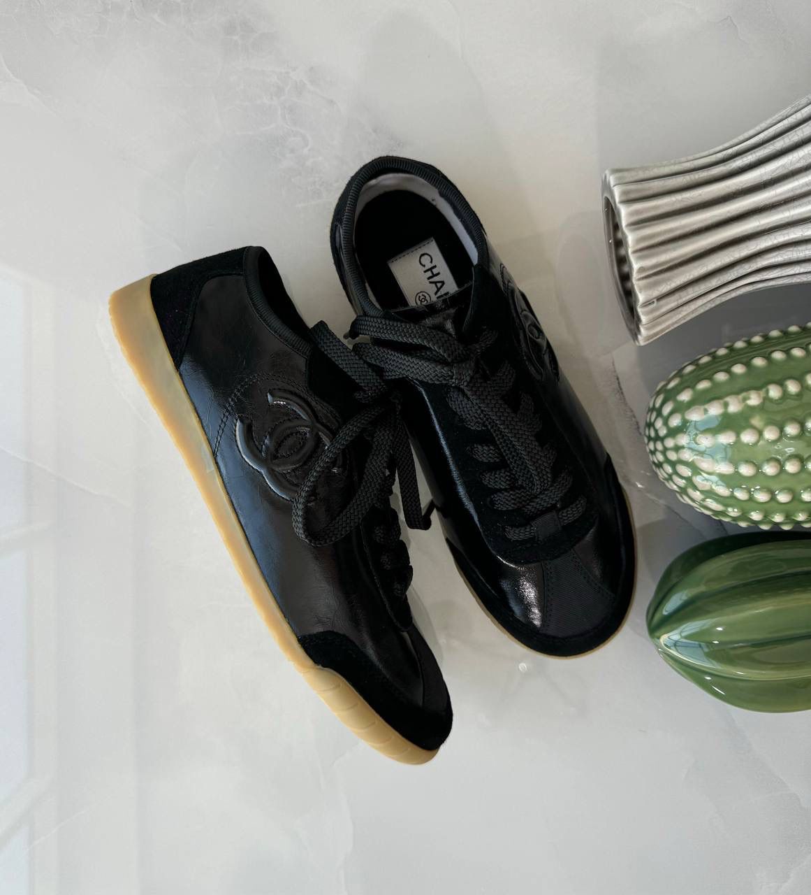 black chanel sneakers