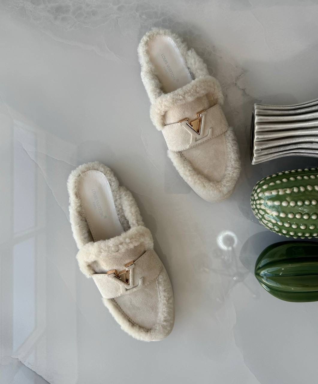 Lv Open Back Shearling Capri