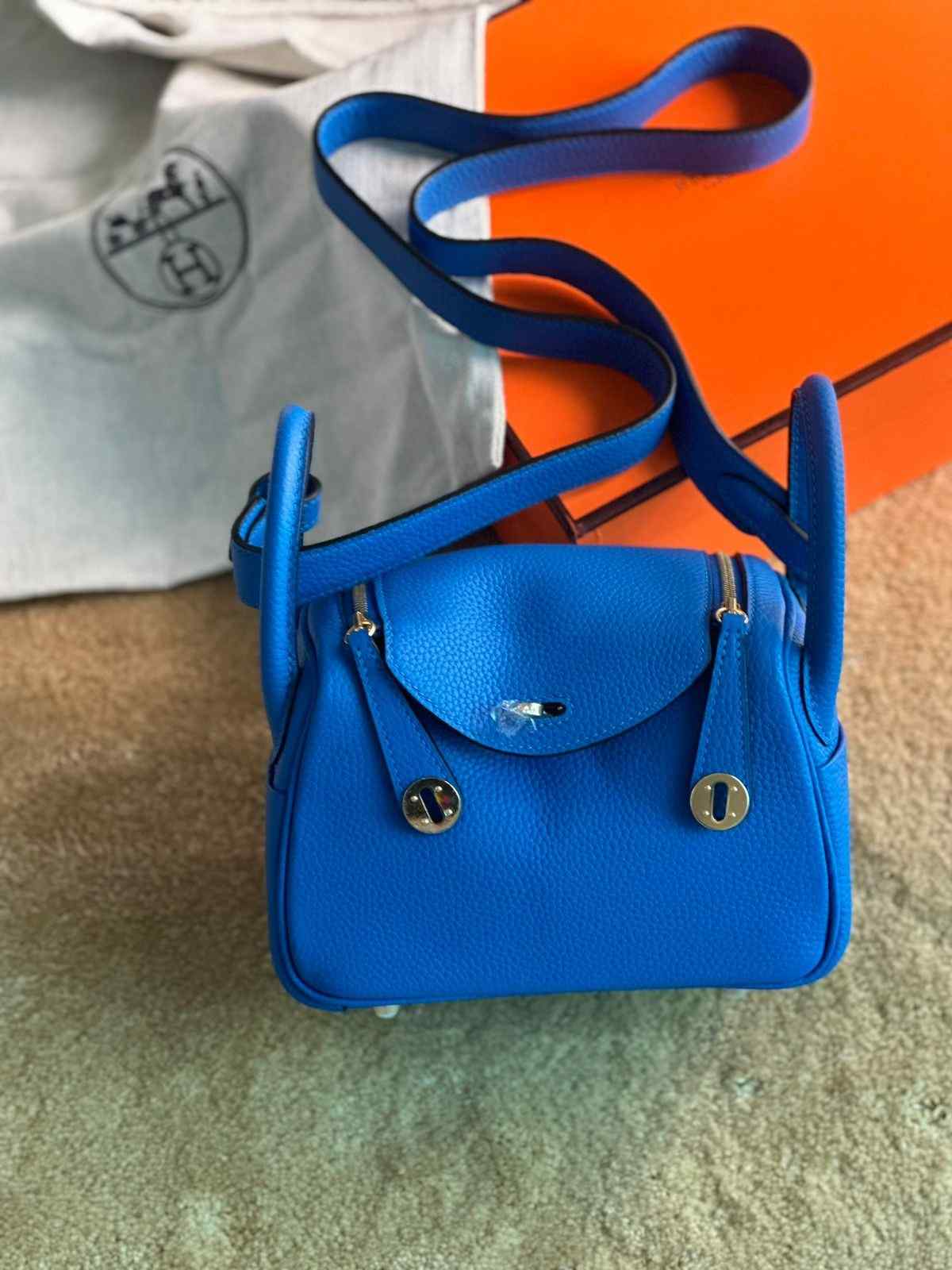 hermes mini lindy royal blue