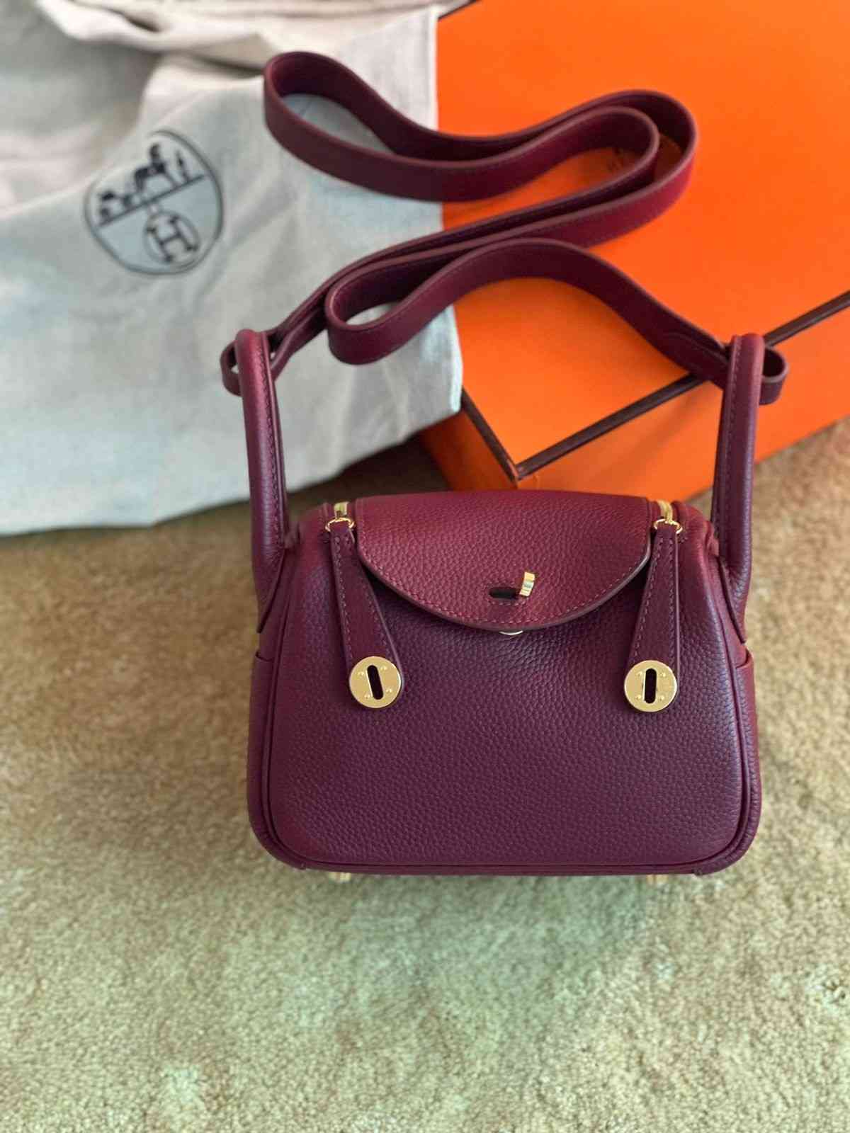 hermes mini lindy marron