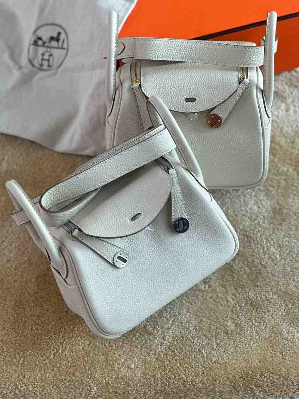 hermes mini lindy white