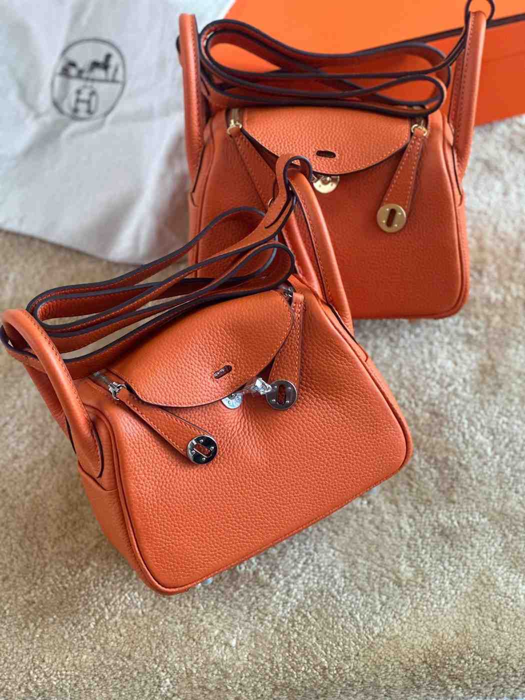 hermes mini lindy orange