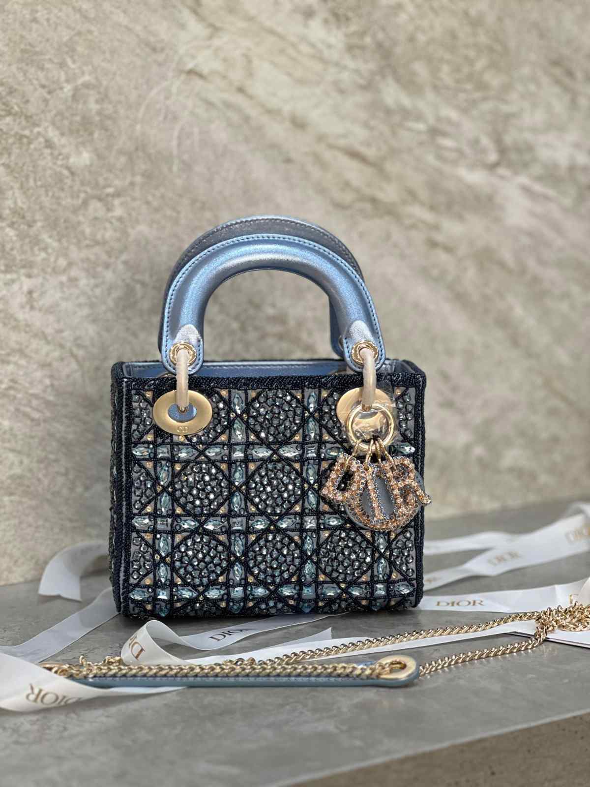 dior embroidered bag