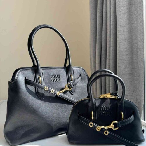 Miu Miu Aventure Leather Tote Bag Women