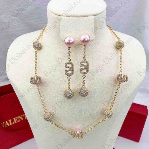 Valentino V Logo Pearls