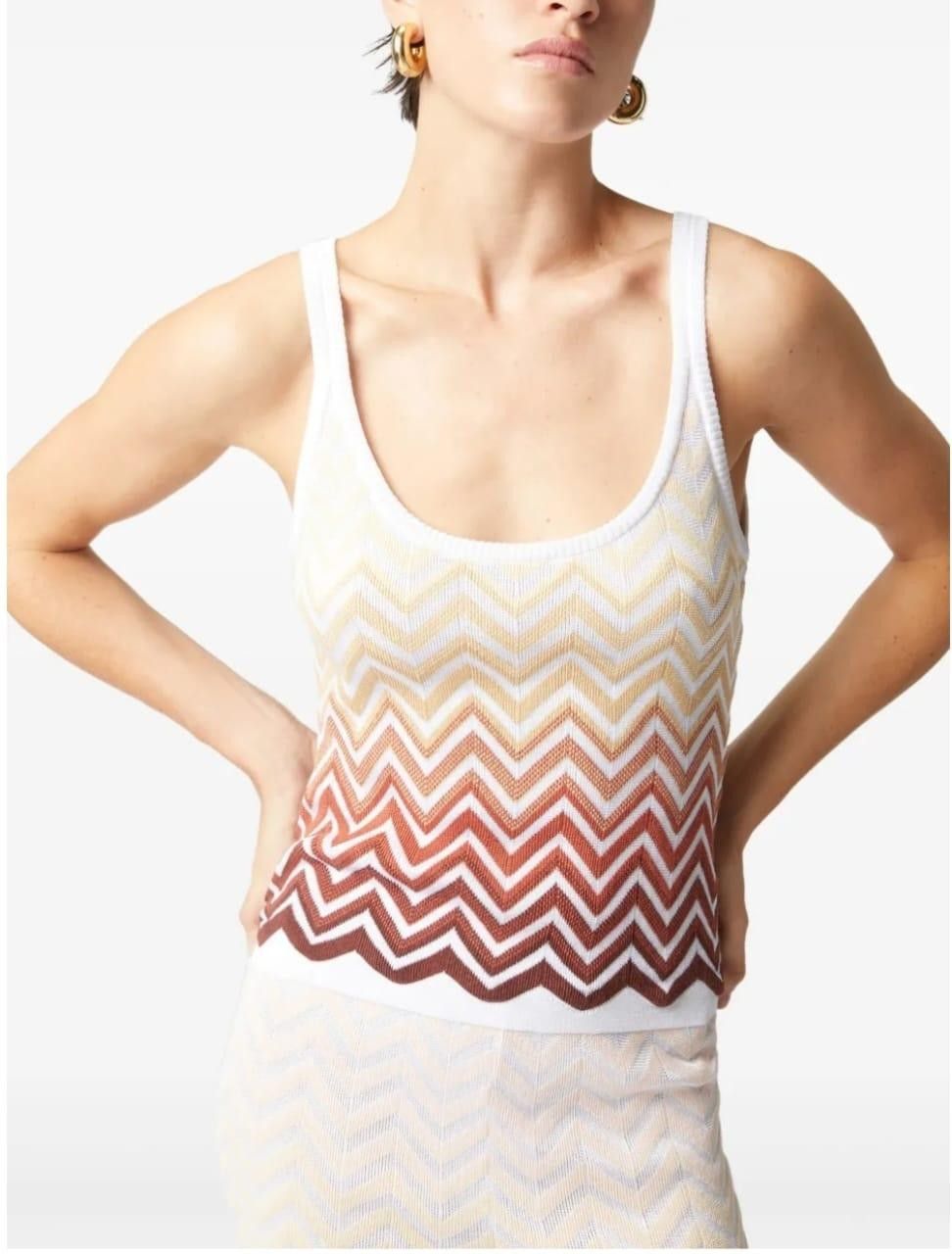 misssoni chevron pattern basket white