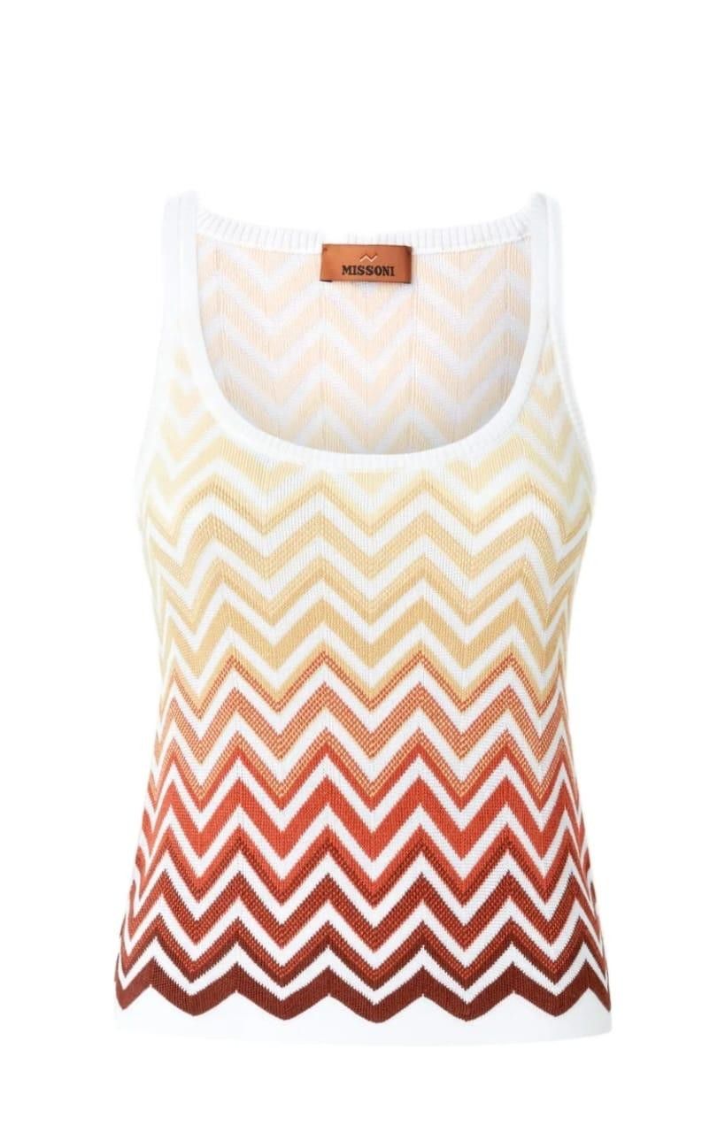 misssoni chevron pattern basket white