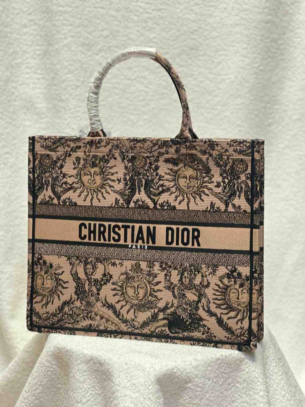 dior book tote embroidered bag