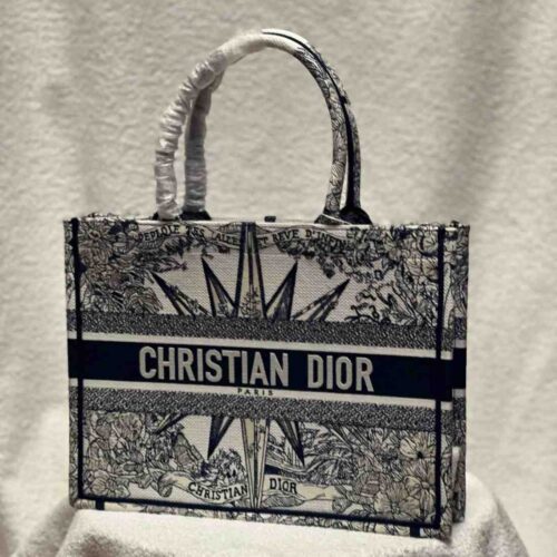 dior book tote embroidered bag​