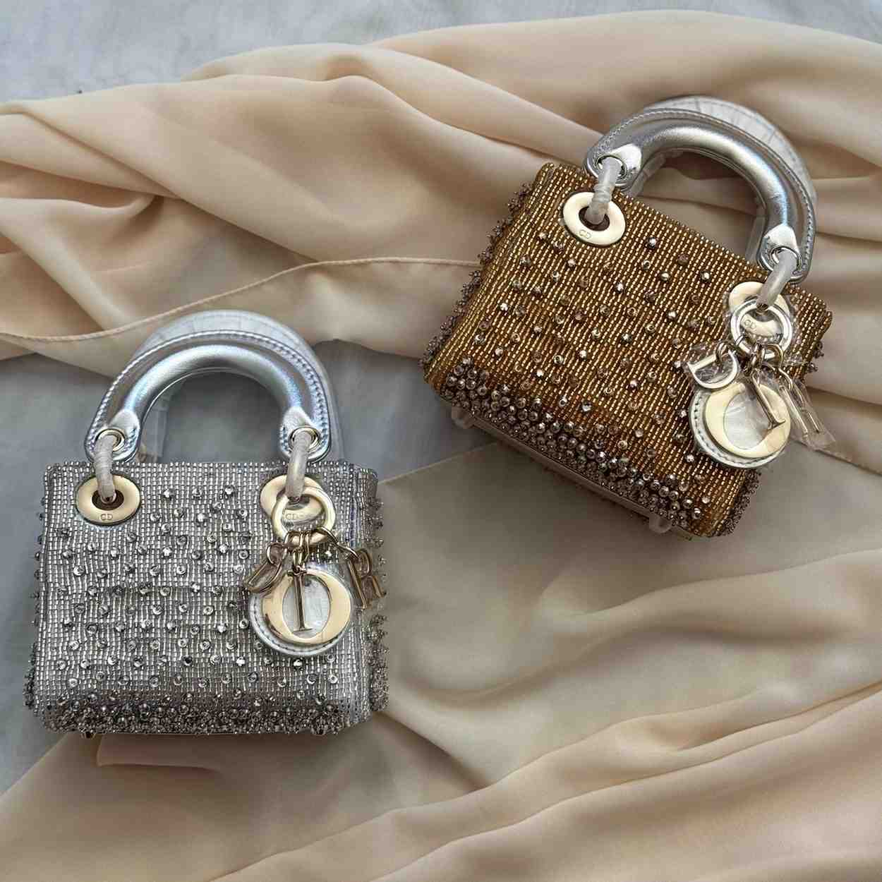 Lady Dior Crystal Embellished Bag