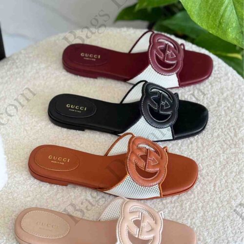 Gucci Interlocking G Cut-Out Slide Sandal
