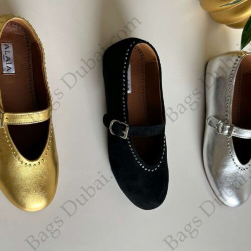 Alaia Leather Ballet Flats