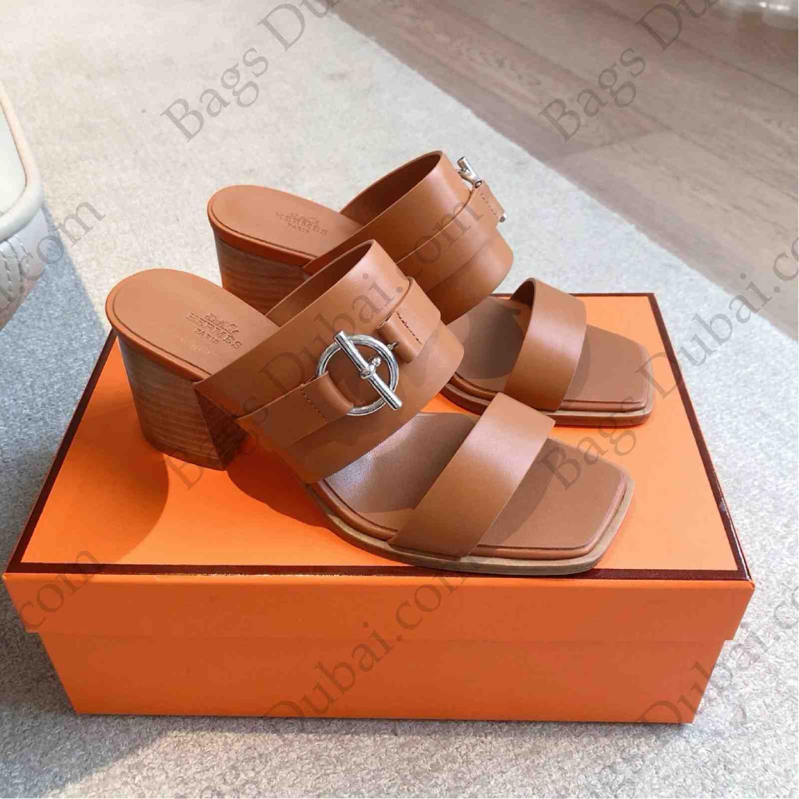 Hermes Kute 60 Sandal Brown