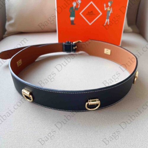 Hermès Heritage Anneaux 45 Belt Black