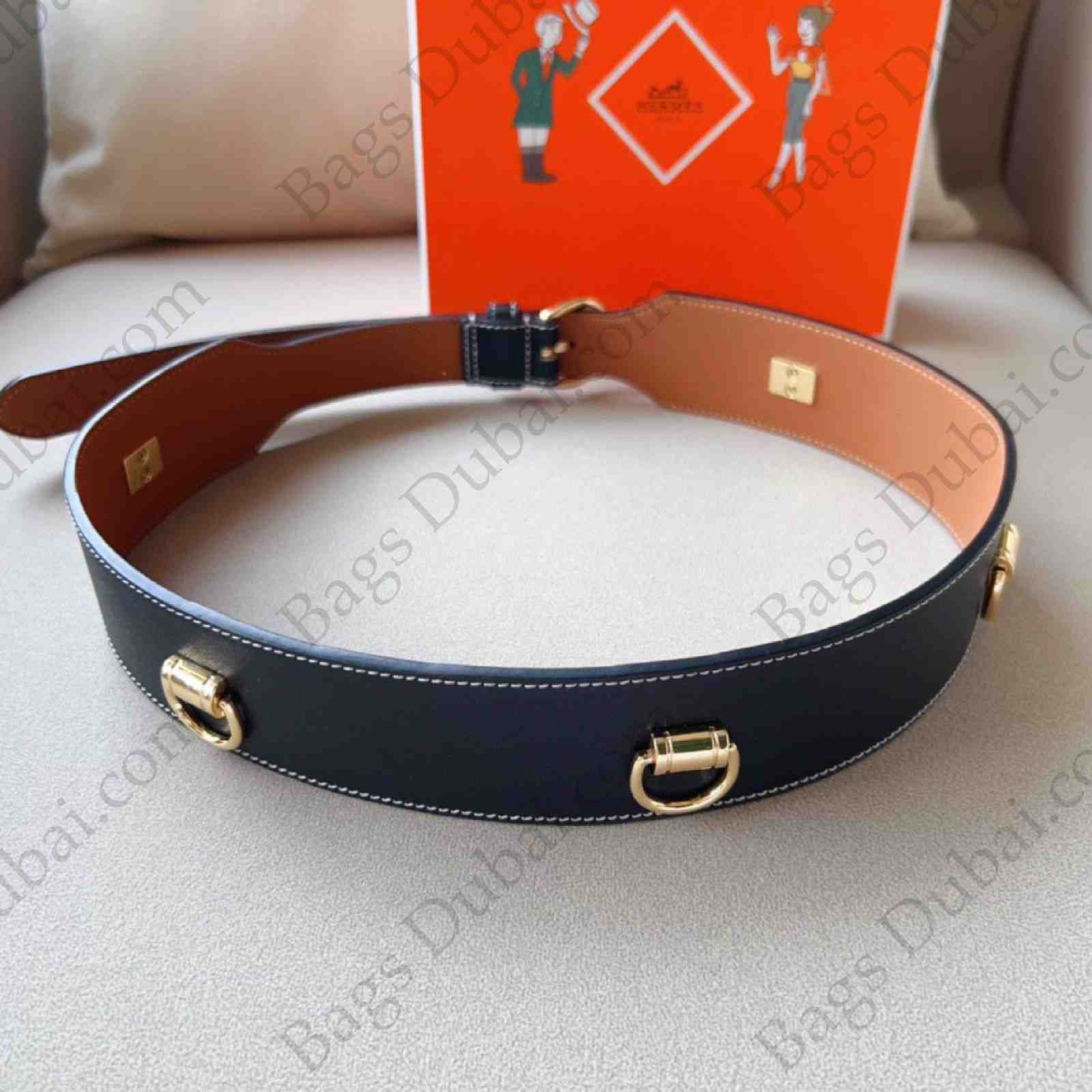 Hermès Heritage Anneaux 45 Belt Black