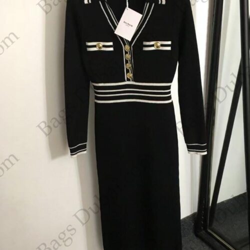 Balmain Knit Dress Black