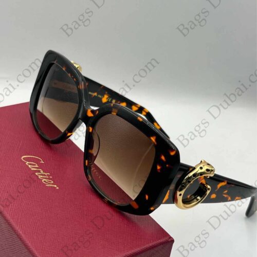 Panthère De Cartier Square Sunglasses Black
