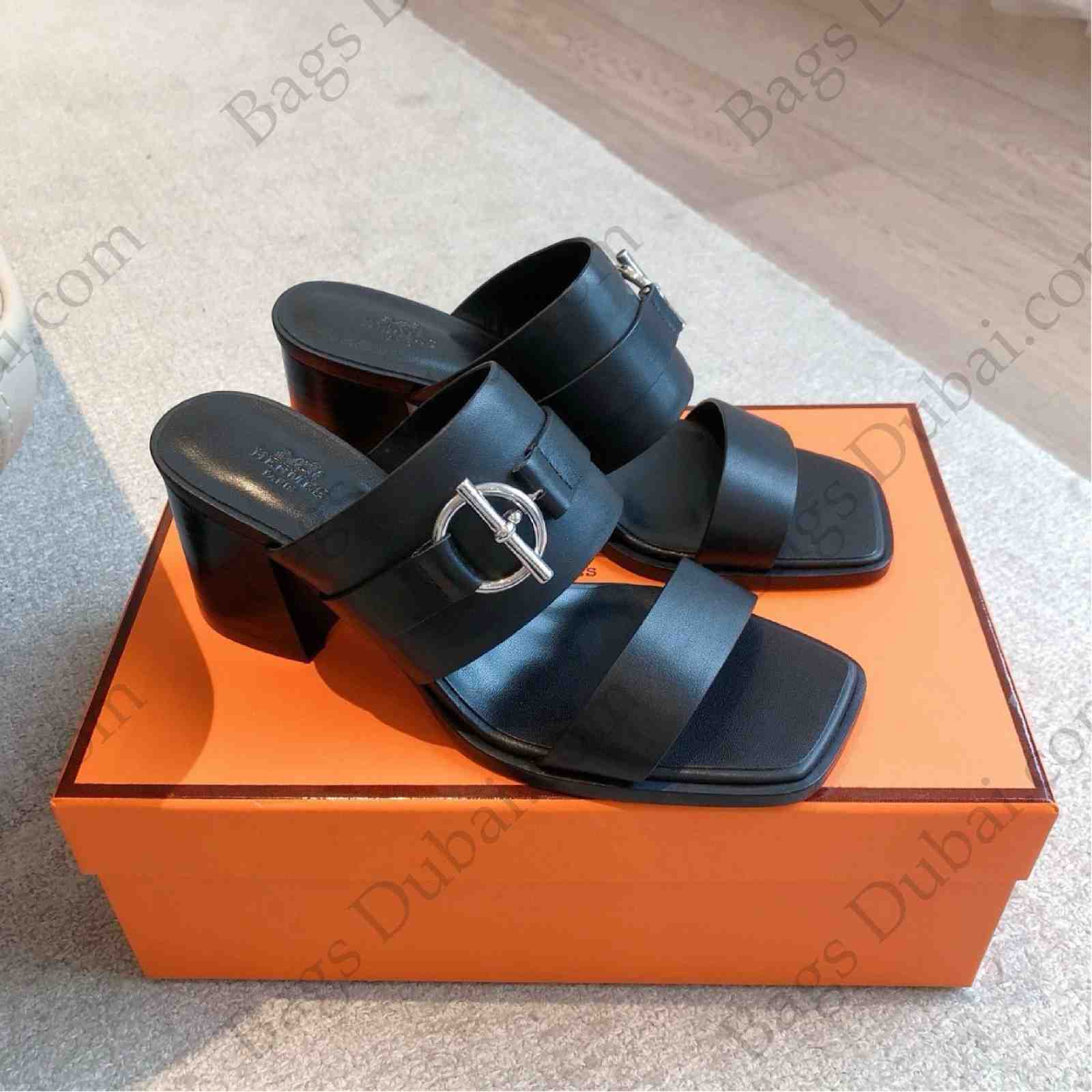 Hermes Kute 60 Sandal Black