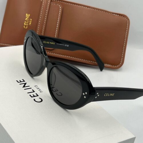 Celine Cat Eye 3 Dots Sunglasses Black