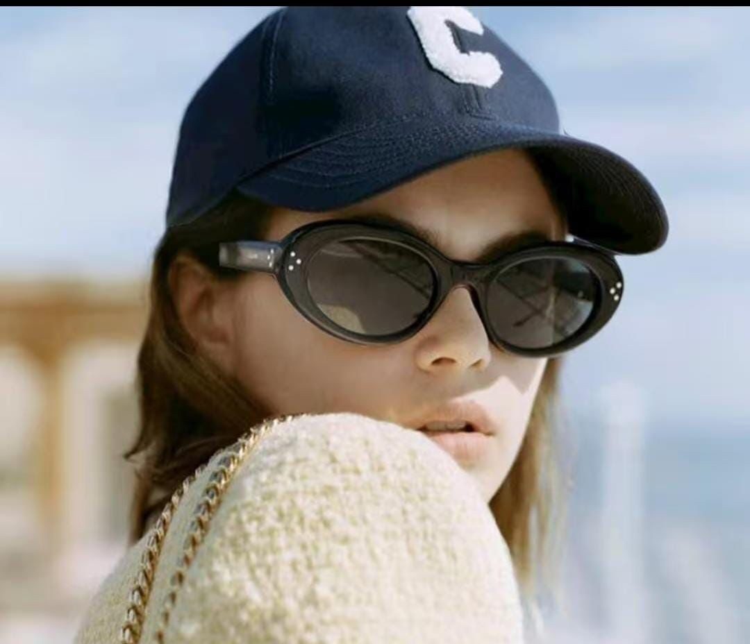 Celine Cat Eye 3 Dots Sunglasses Black