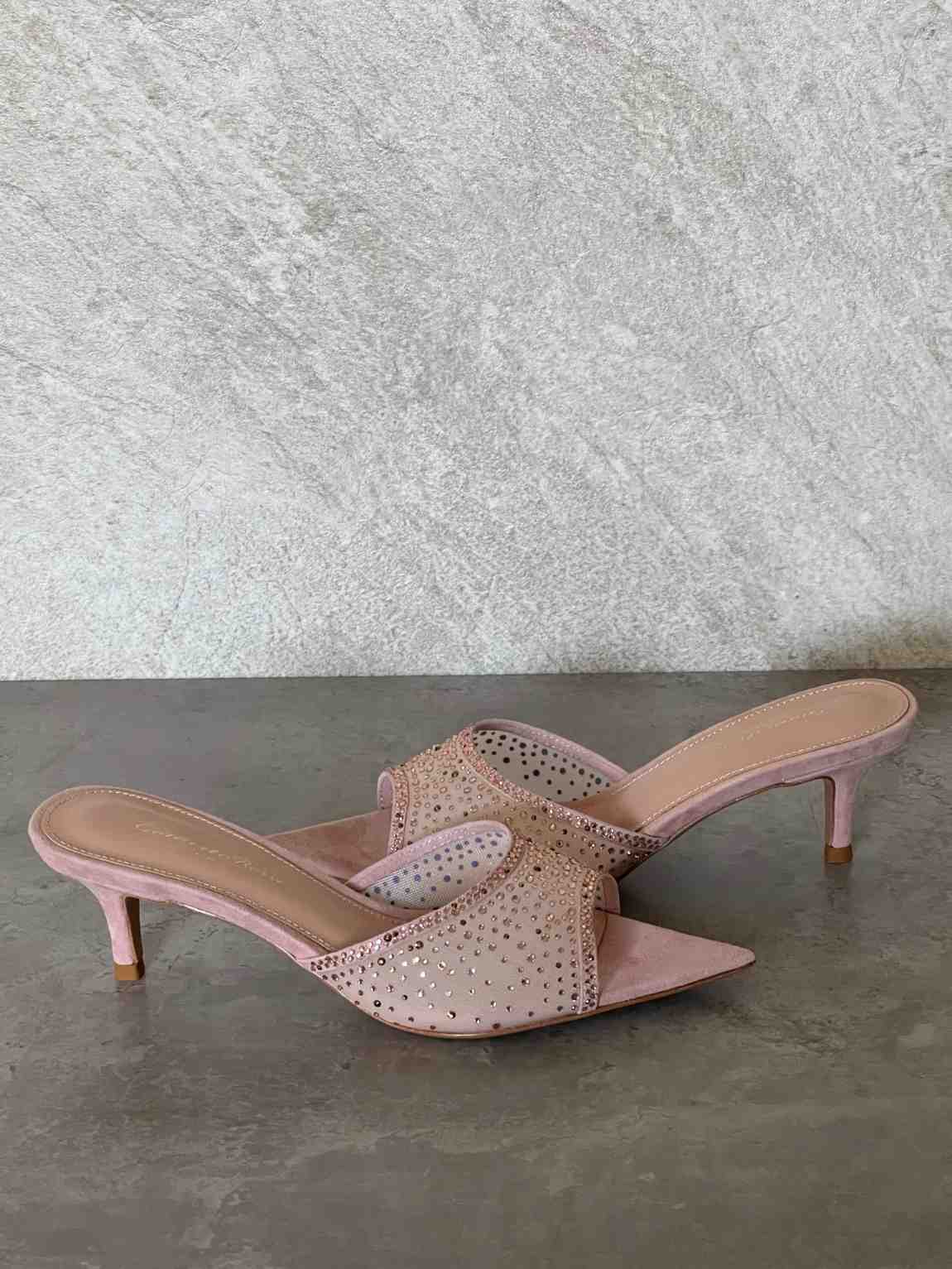 Gianvito Rossi RANIA MULE 85 Light Pink