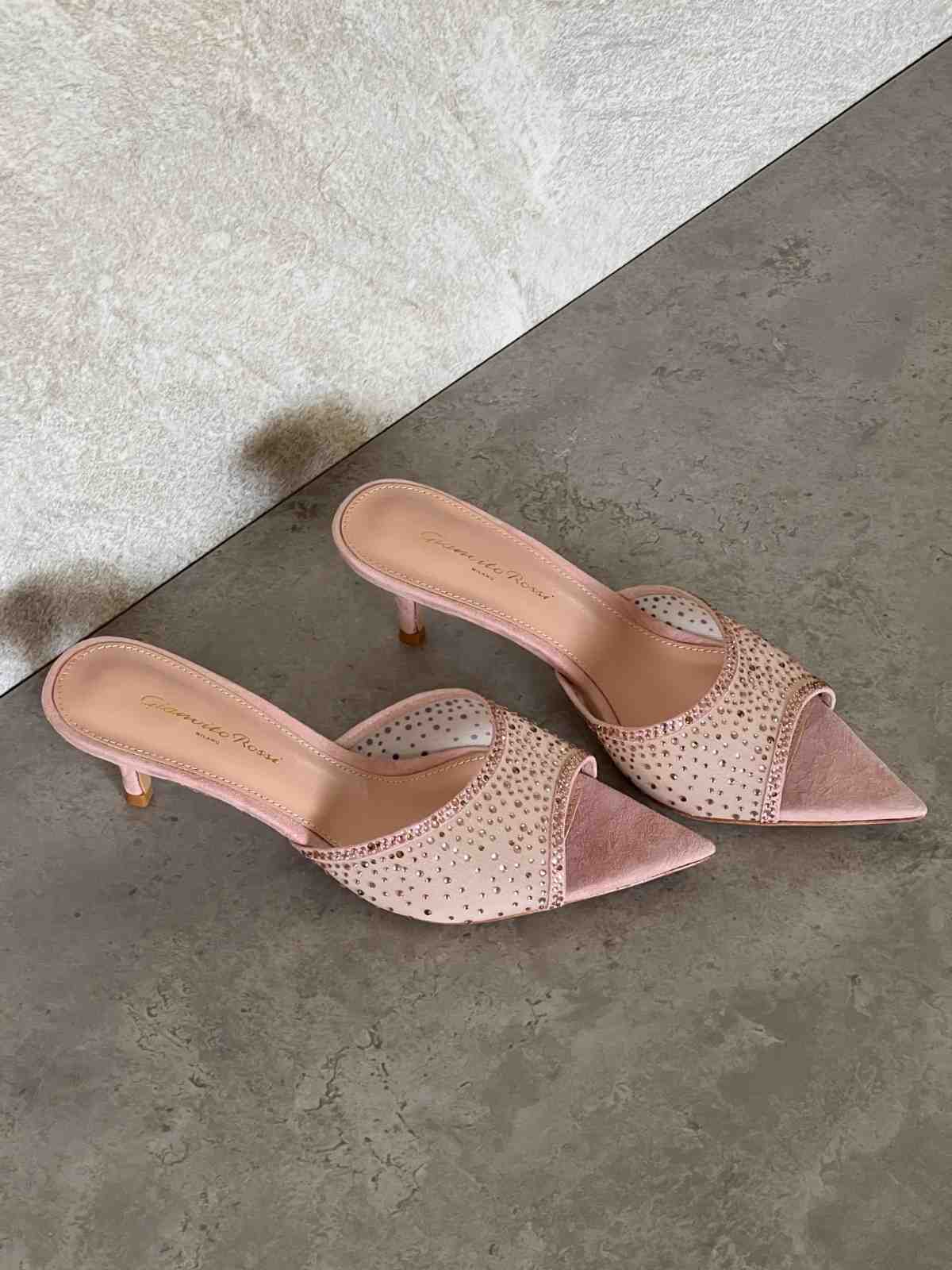 Gianvito Rossi RANIA MULE 85 Light Pink