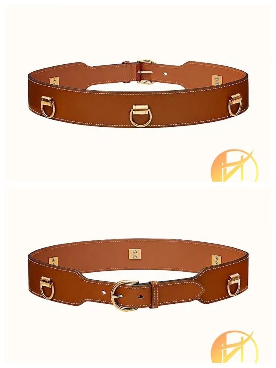 Hermès Heritage Anneaux 45 Belt Brown