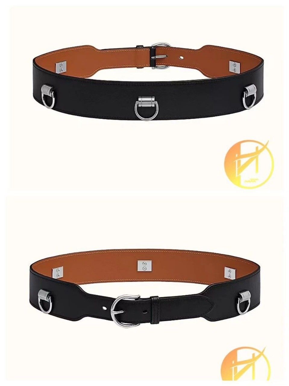 Hermès Heritage Anneaux 45 Belt Black