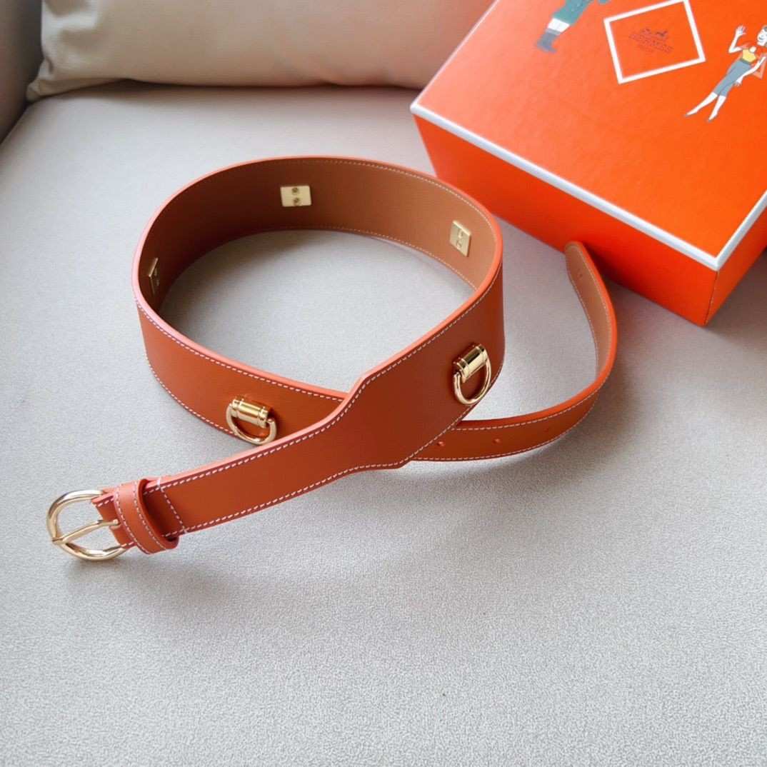 Hermès Heritage Anneaux 45 Belt Brown