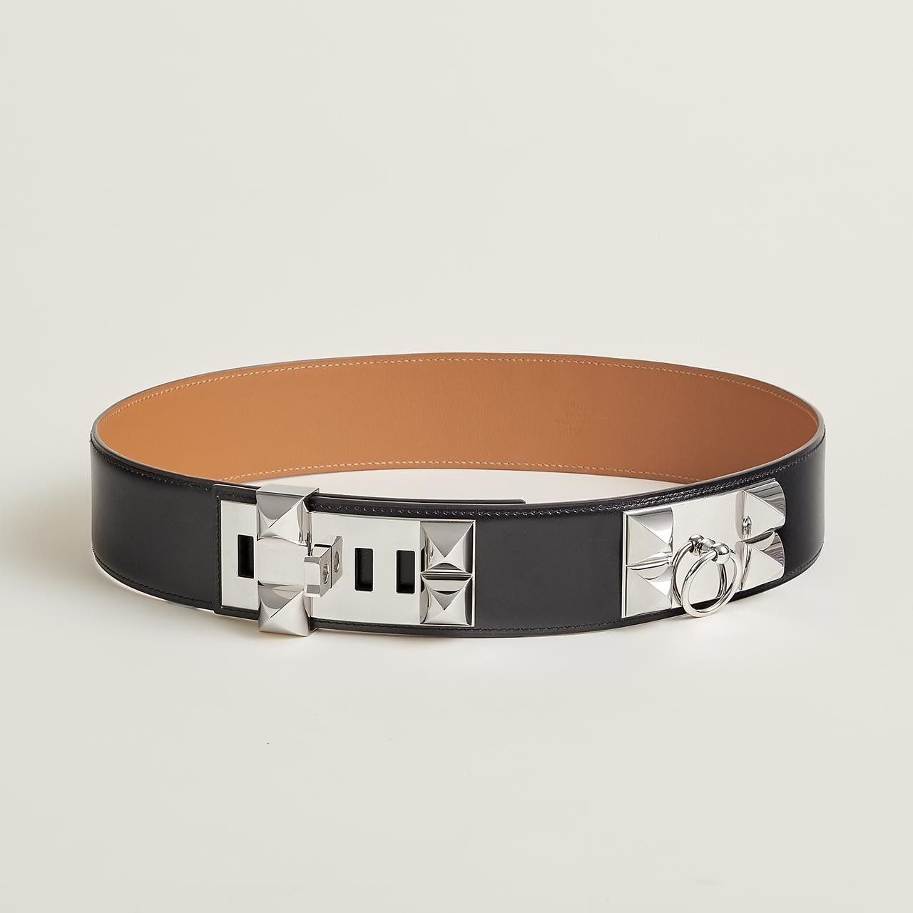 Hermes Collier De Chien 50 Belt Black
