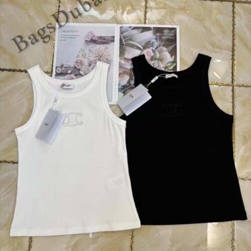 Celine Triomphe Logo Tank Top