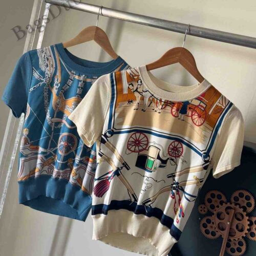 Hermes Short Sleeve Knitwear Sweater