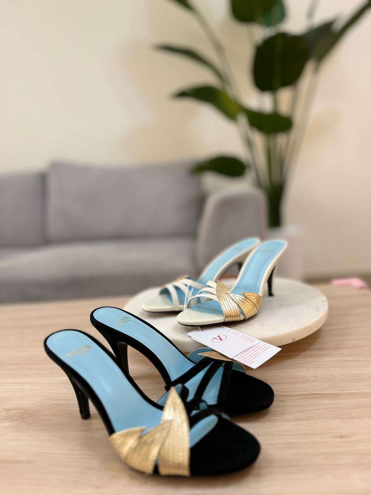 Valentino Garavani FolieFoliage Suede Slide Sandal