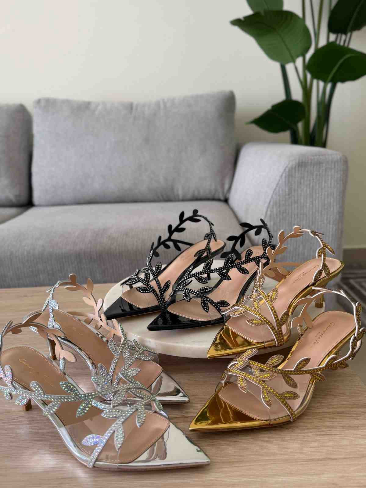 Gianvito Rossi Crystal Flavia Sandals