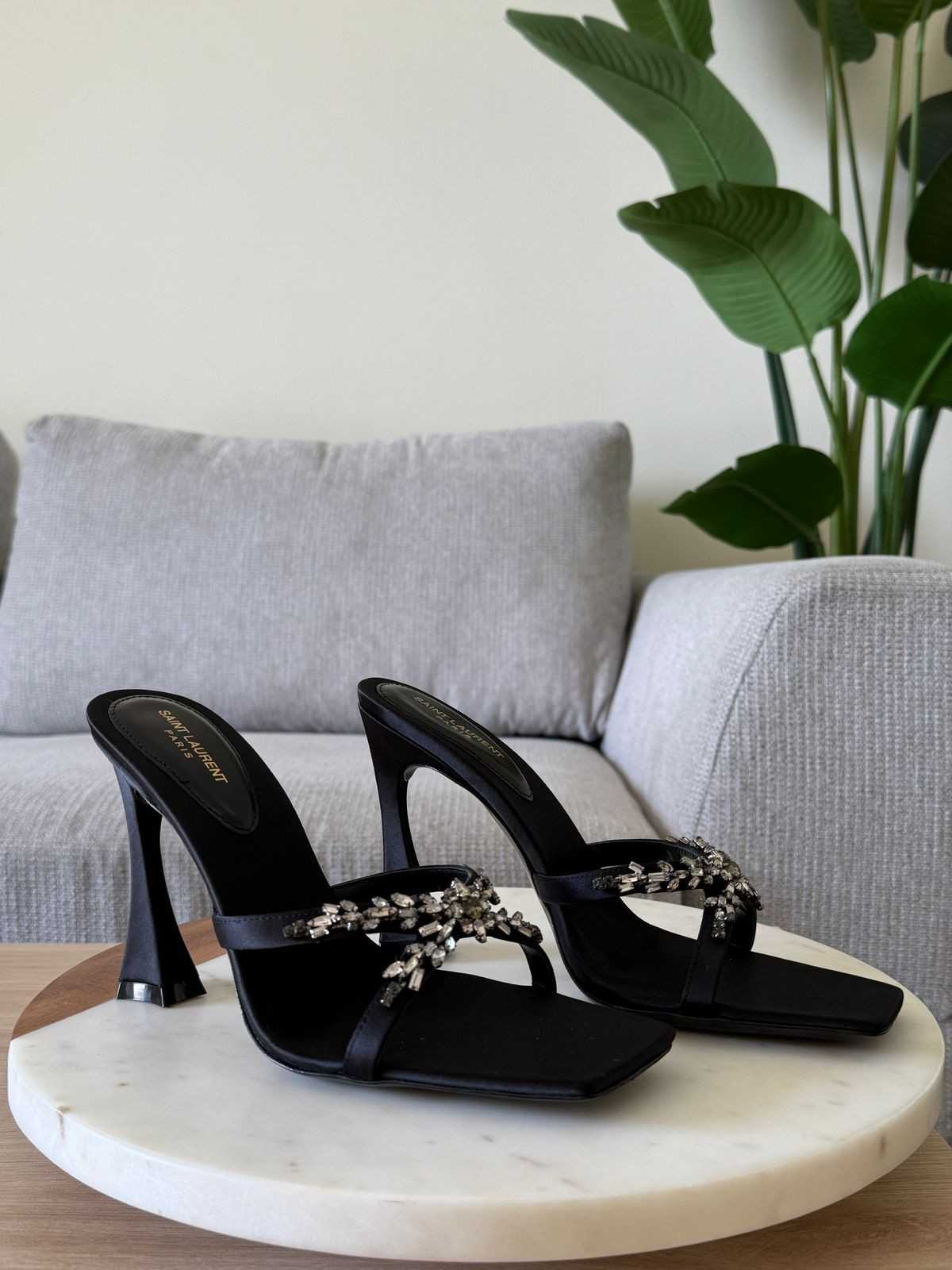 SAINT LAURENT Liz 110 Mule Black